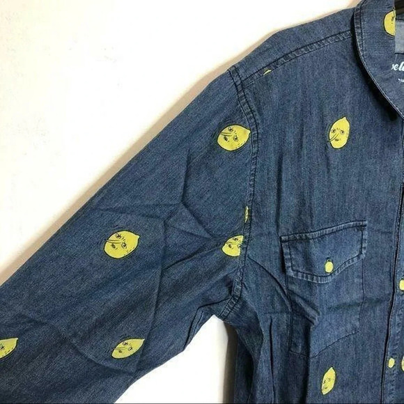 Adventure time Lemongrab denim shirt Welovefine mens XXL - Picture 4 of 9